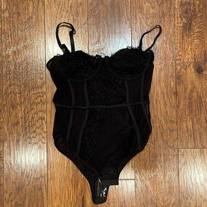Princess Polly Black Corset Bodysuit